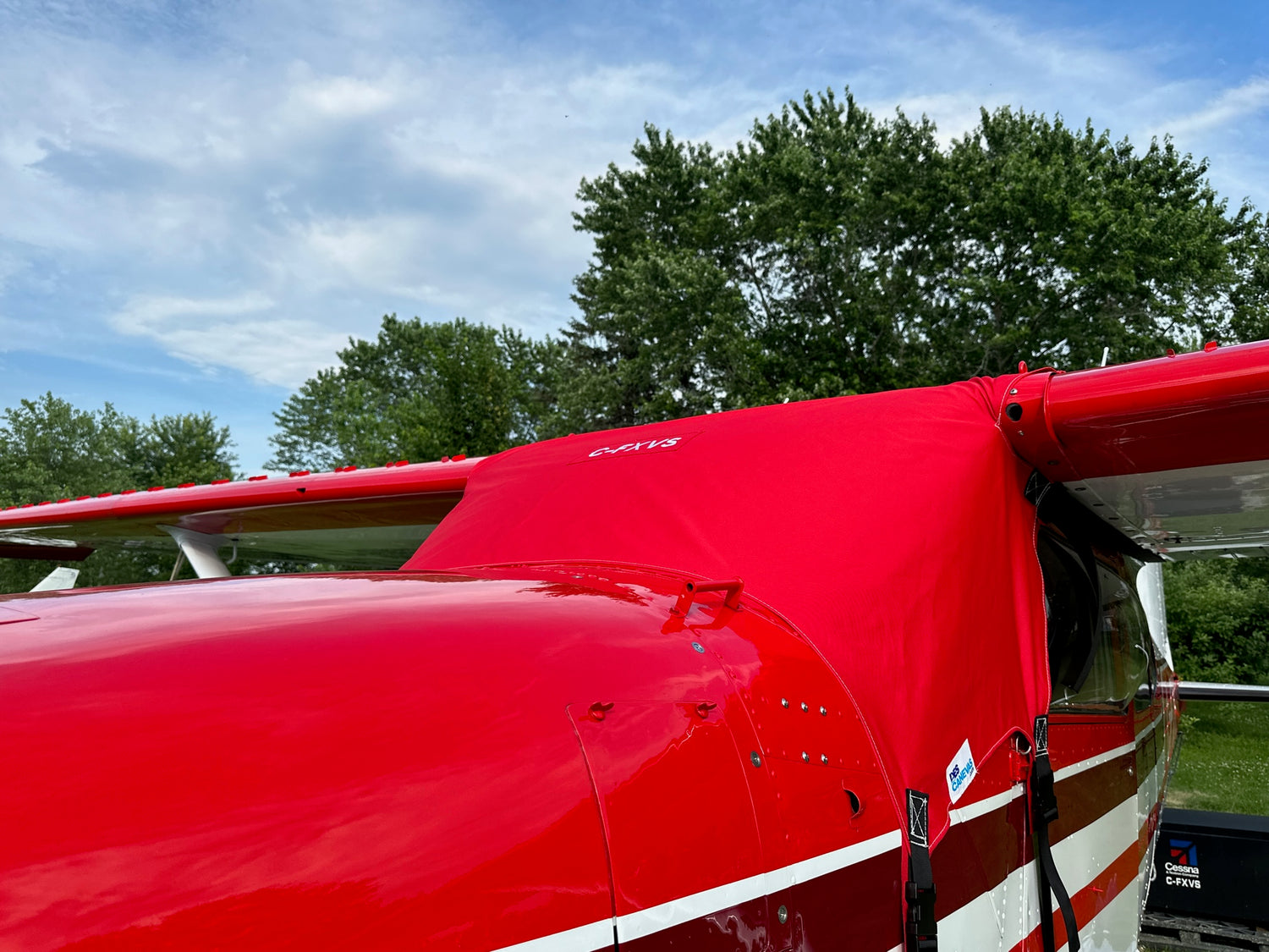 housse parebrise d'avion